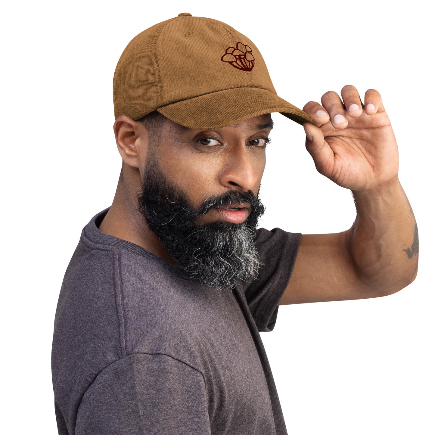 Mushroom corduroy hat