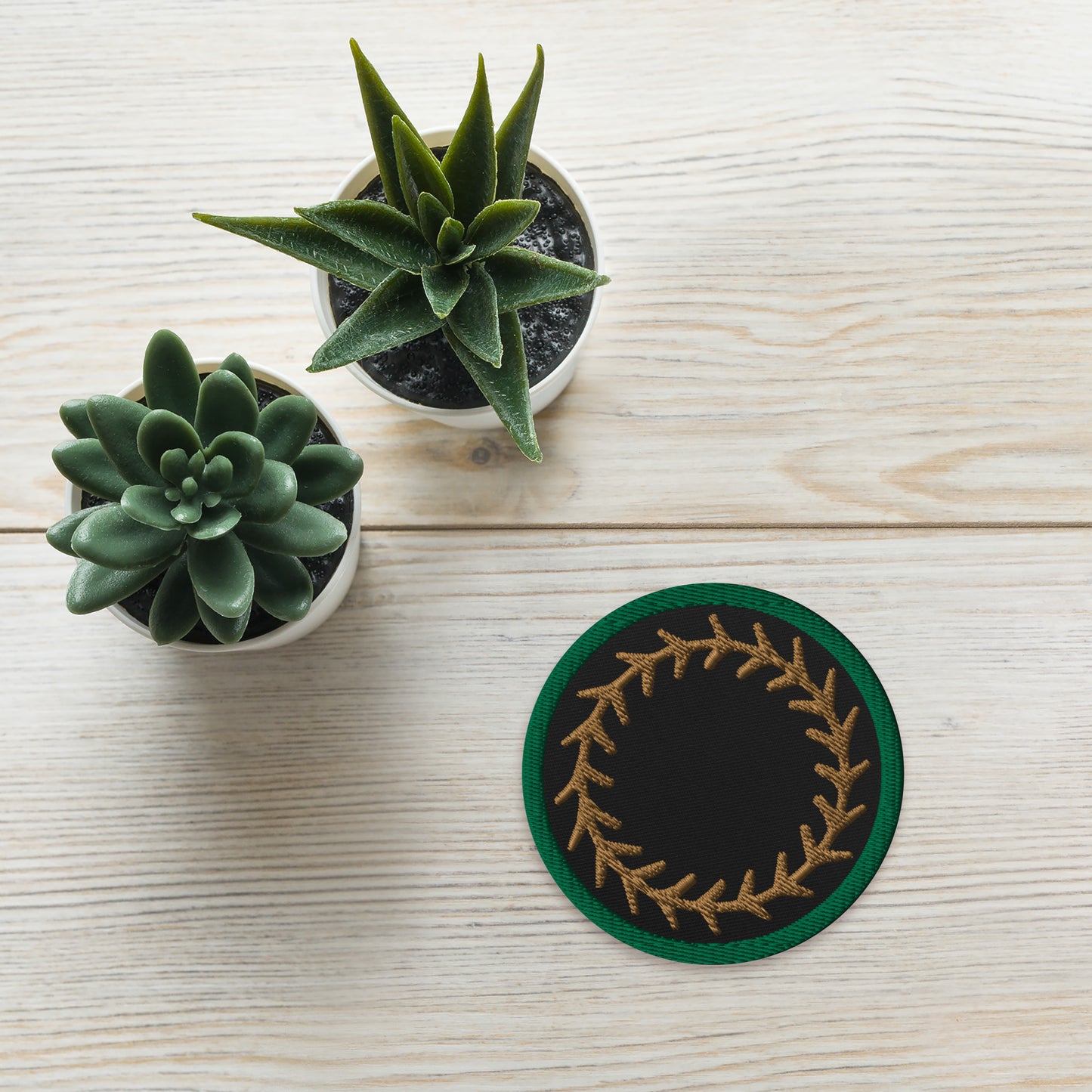 Thorny embroidered patches