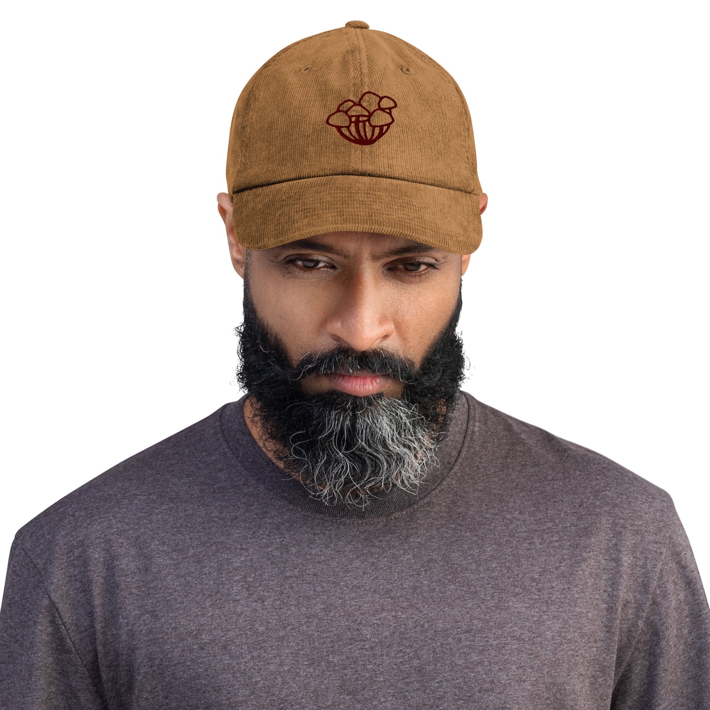 Mushroom corduroy hat